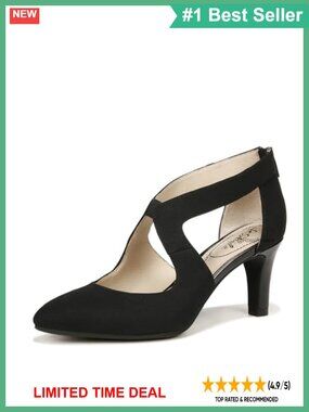 Women's Almond Toe Stiletto Pump 2.75in heel cushioned back zipper